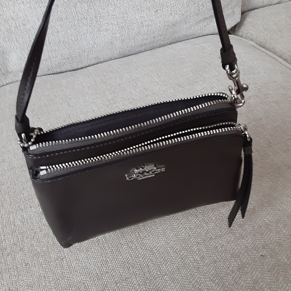 Coach Brown Leather Wristlet - Picture 6 of 11